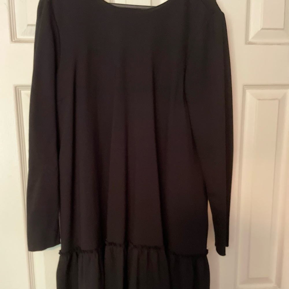 Banana Republic black dress with bottom ruffle